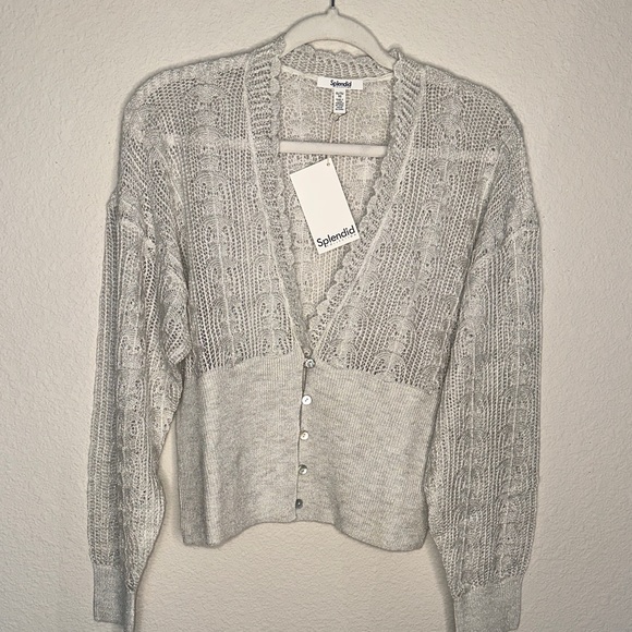 Splendid Sweaters - Splendid Heather Gray Women's Knit Cardigan